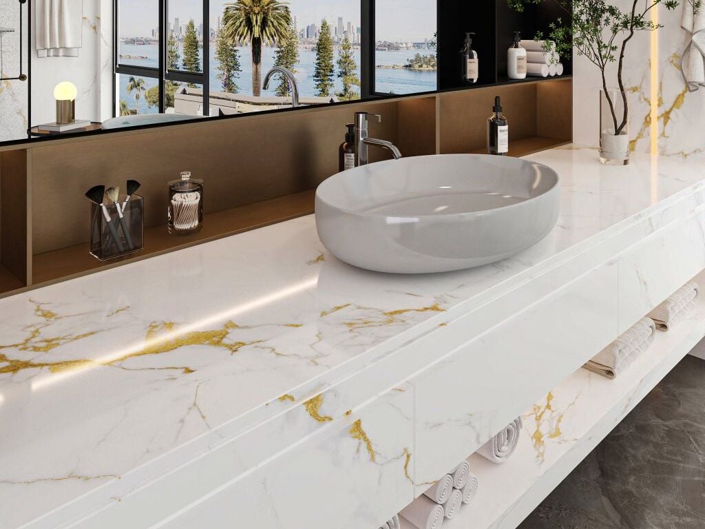 đá nung kết sintered stone dùng trong thiết kế nội thất cao cấp