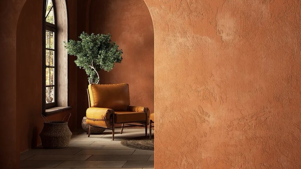 Căn hộ cao cấp với bảng màu trung tính và tông đất